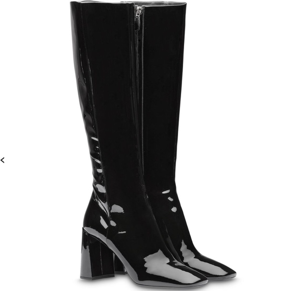 Prada Shoes - Prada Knee High Patent Boots
